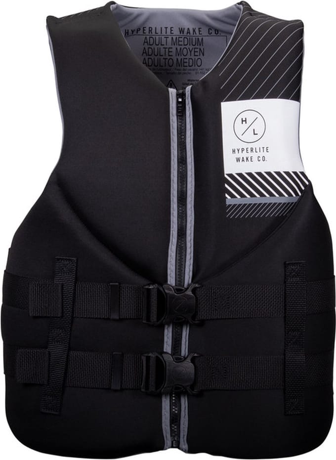 Hyperlite Indy Neopreen ISO 50N Zwemvest Heren Zwart/Grijs - Medium