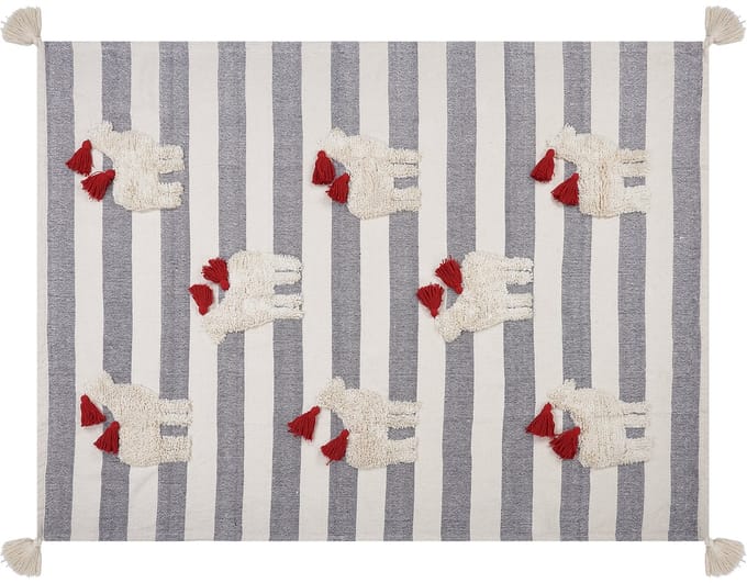 NAMTAR - Plaid - Wit - 120 x 150 cm - Katoen