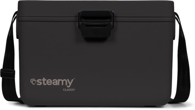 Steamy Classy 12 - Kleine Koelbox incl. divider/ snijplank met Schouderband - 12 Liter - Frigobox - Raven Black
