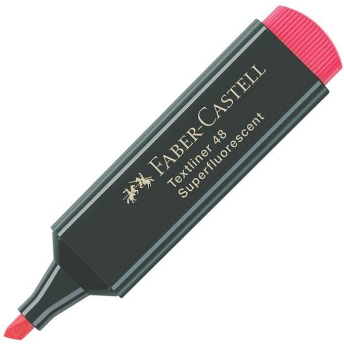 Faber-Castell tekstmarker 48 - fluoriserend rood - markeerstift - FC-154821