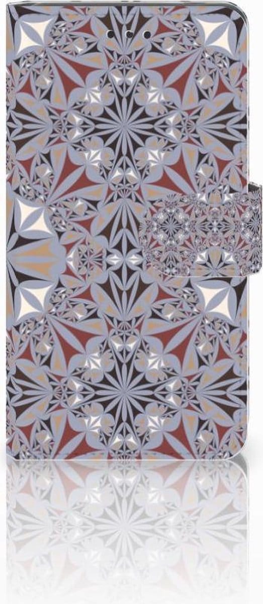 Book Case voor Nokia 7 Bookcase Flower Tiles