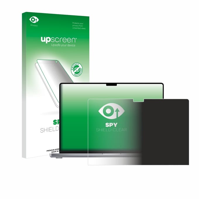 upscreen - privacy screenprotector voor Apple MacBook Pro 16" 2023 - Folie Beschermfolie Blauwlichtfilter