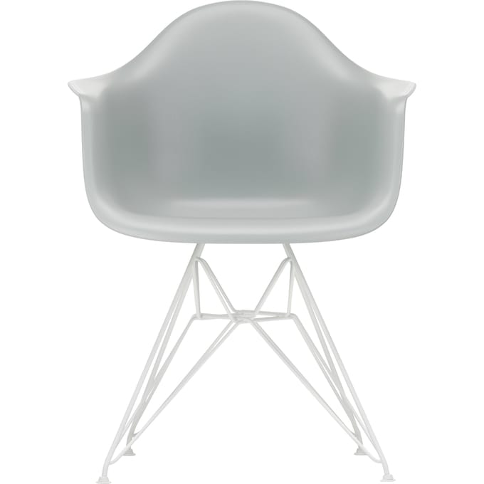 Vitra DAR Eames Plastic Armchair - lichtgrijs RE - wit