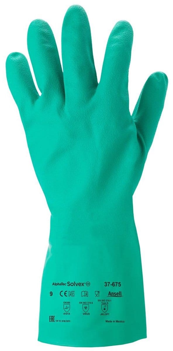 Ansell Alphatec Solvex 37-675 nitril handschoenen - 12 paar 7 (S)