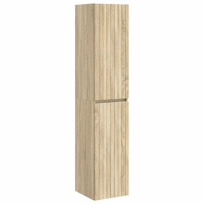 vidaXL - Wandgemonteerde - Badkamerkast - Sonoma - Eiken - 33 - x - 34,5 - x - 160 - cm