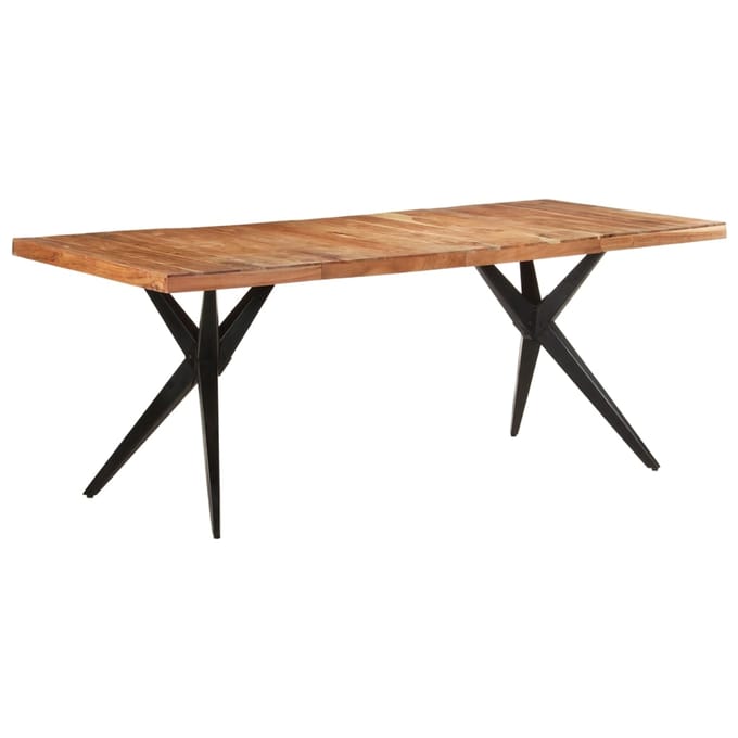 vidaXL - Eettafel - 200x90x76 - cm - massief - acaciahout