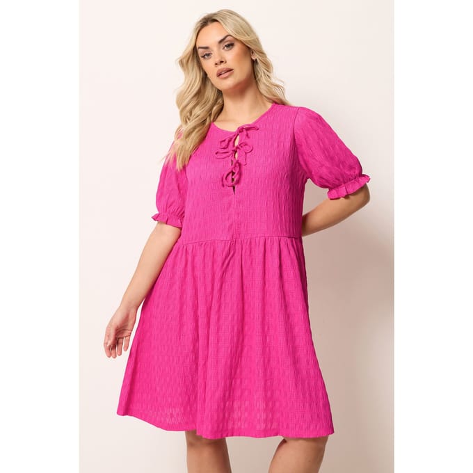 Yours Roze Minijurk Met Strik Voor Size 44