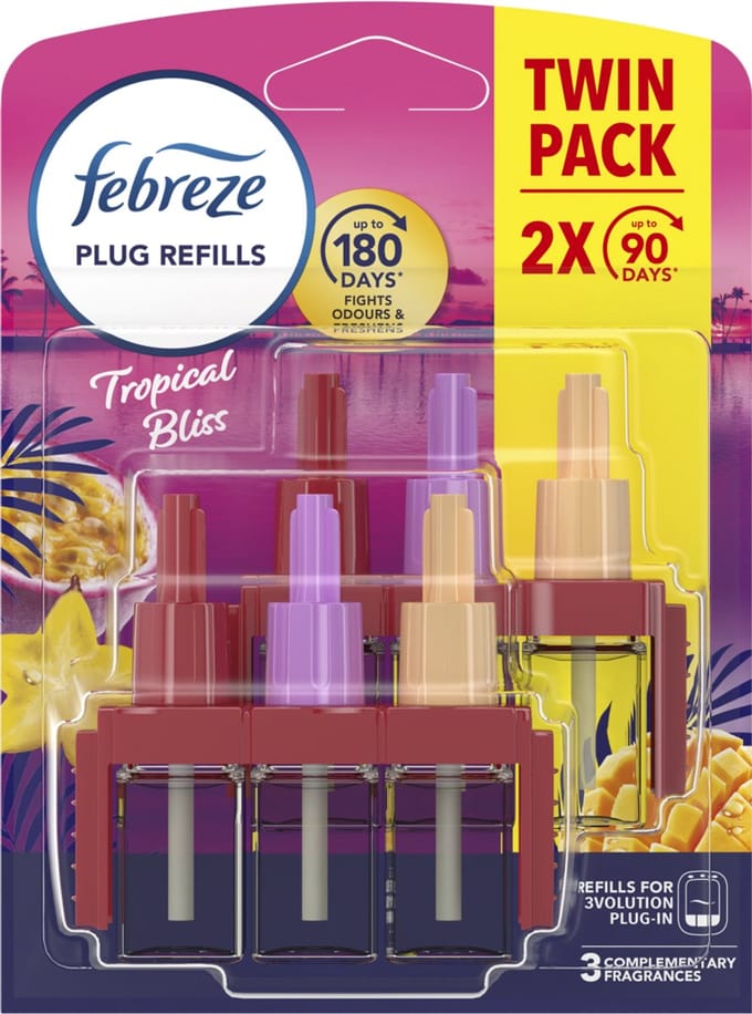 Febreze Tropical Bliss - Luchtverfrisser - Navulling - 2 Stuks