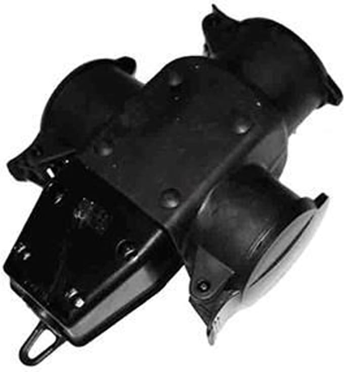 EDM Drieweg hangkoppeling rubber - IP44 - zwart