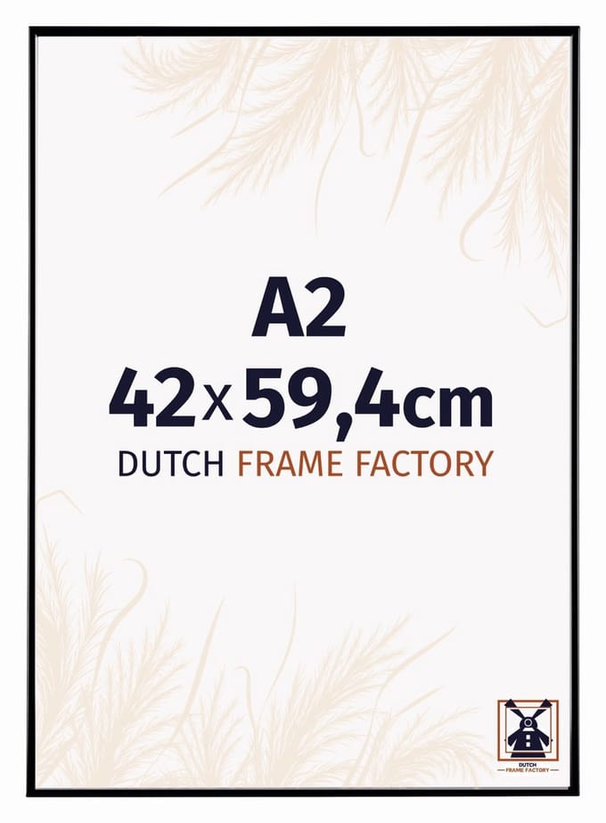 Fotolijst A2 42x59,4 cm - Kunststof - Zwart Hoogglans - Easy