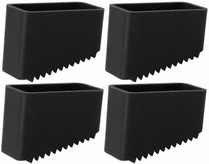 Laddervoethoezen - Ladderdoppen Set - Veilig Werken - Robuuste Rubberen Constructie - 4 Stuks - Zwart