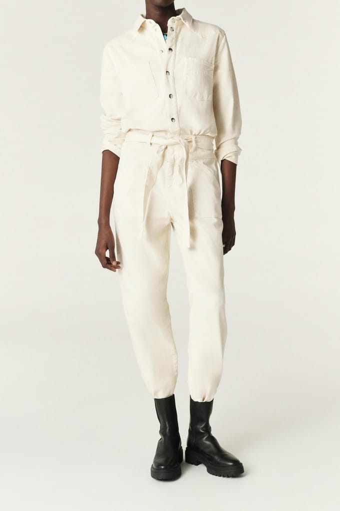 BA&SH Combinaison Ferry Ecru Maat: 44 | Jumpsuits Outlet | Dames | Ecru