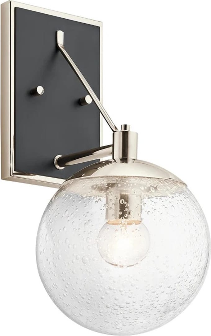 Kichler LED Wandlamp Marilyn | 1X E27 Max 60W | Polished Nickel