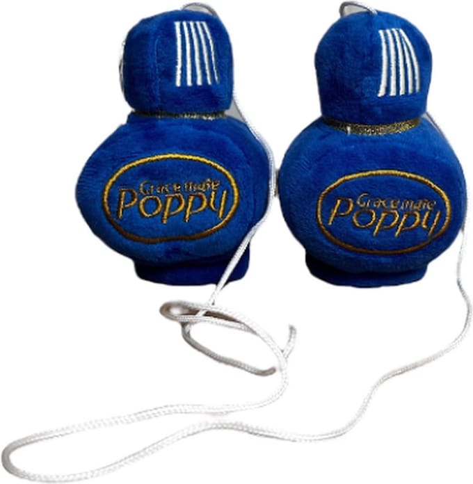 Poppy Pluche Blue 8x7cm 2pcs.