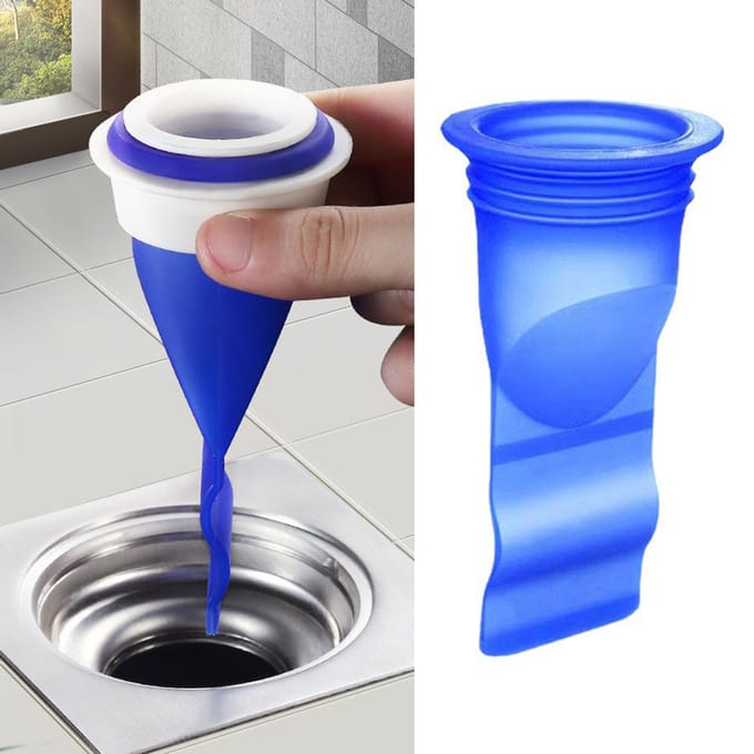 Noyau de bonde de sol anti-odeur Anti-refoulement Bouchon d'évier en silicone Filtre d'évier Passoire Égout blue