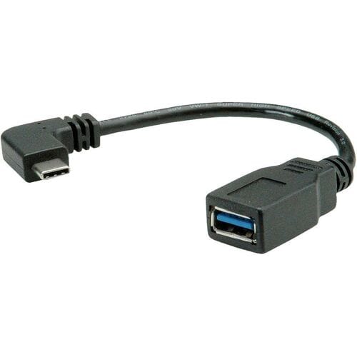 Roline USB-kabel USB 3.2 Gen1 (USB 3.0 / USB 3.1 Gen1) USB-C stekker, USB-A bus 0.15 m Zwart 11.02.9031