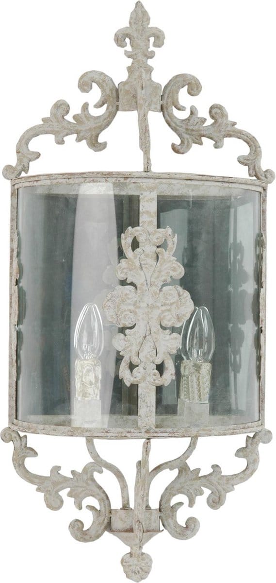 Clayre & Eef Wandlamp 33x19x72 cm Beige IJzer