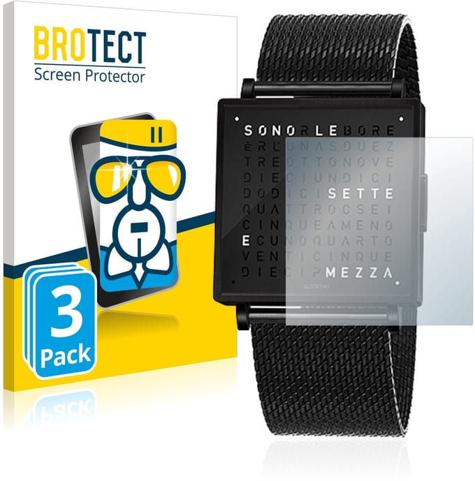 Screenprotector 3 Stuks voor Qlocktwo W35 Beschermglas transparant