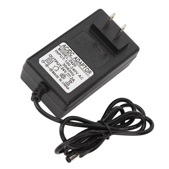 24V 2A Nagelvoedingsadapter 48W Voedingsadapter voor LED Nagellamp US PLUG black
