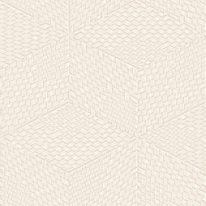 Dutch Wallcoverings - Exclusive Threads Cube Stitch Beige - TP422952