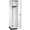C+P Kast Cambio, 1 vak, met plint, B 400 x D 525 x H 1980 mm, verkeerswit/wit