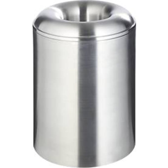 Prullenbak van aluminium, zelfblussend, 20 l, met blusdeksel