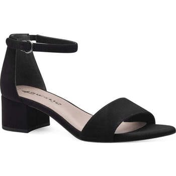 Tamaris Sandalen met hak zwart Textiel - Dames - Maat 37