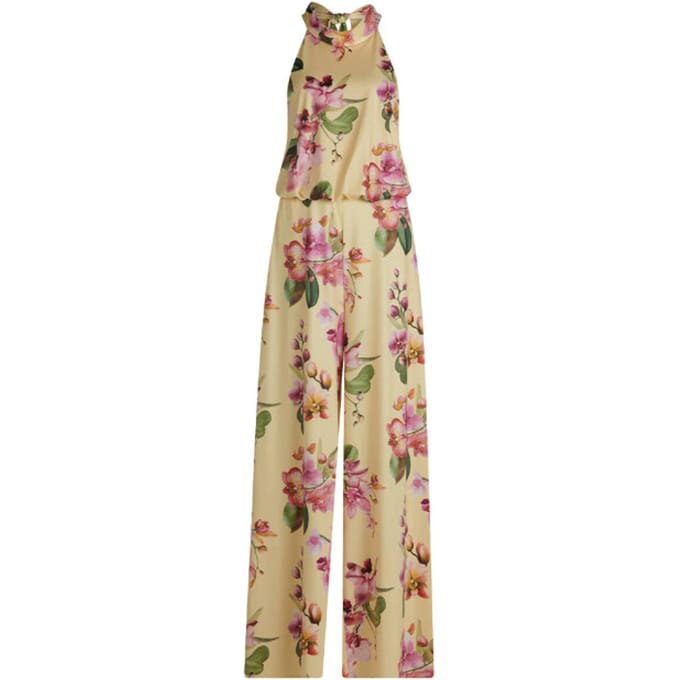 regular fit jumpsuit met all-over bloemenmotief