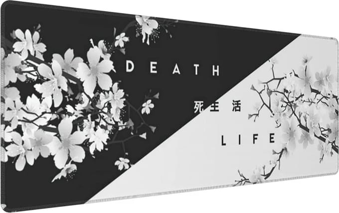 [Muismat][Gaming] - [Gaming Muismatten] - [Death/Life] - [Zwart/Wit]