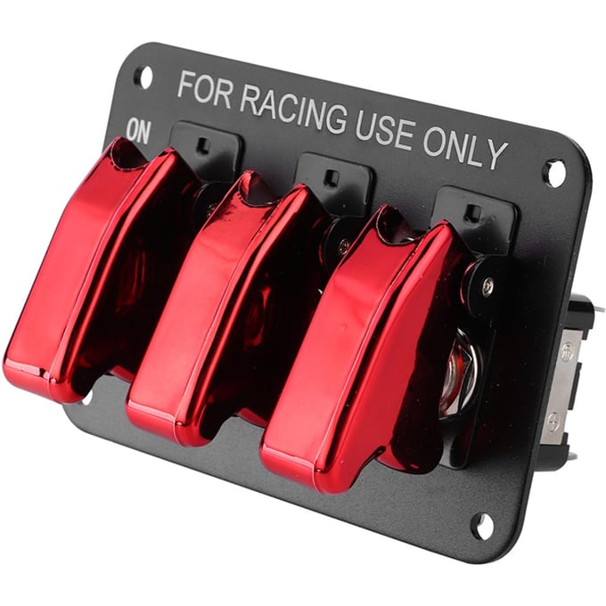 12V 20A Auto Tuimelschakelaar Combinatieschakelaar Racen Ontsteking Motor Relais Schakelaars Paneel voor Auto Camper black