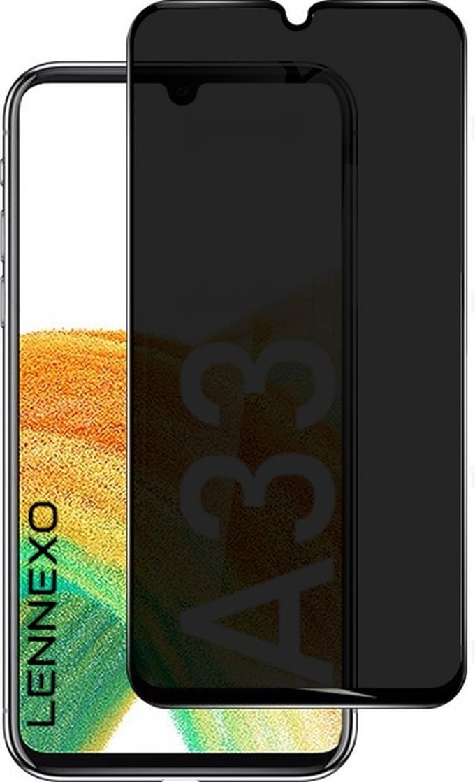 Privacy Screenprotector Geschikt Voor Samsung A33 - Volledige Beschermglas - PREMIUM Tempered Glass - 1 stuk