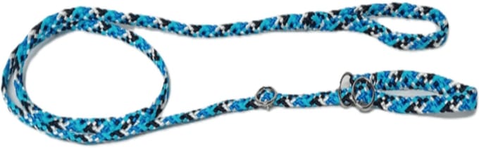 Chikko Quality - Vanglijn met Dubbele Stop - Blauw/wit/zwart - 165cmx10mm