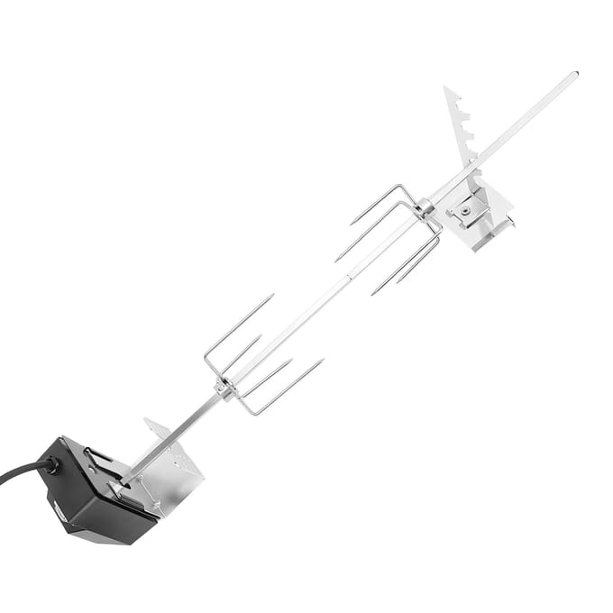Rotisserie Grill Kit Waterdichte Schakelaar Stabiele Roterende Motor Sterk Draagvermogen Roestvrij Staal white