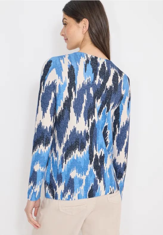 Cecil Top 324651 blue melange