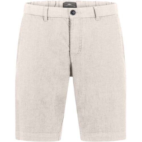 Fynch-Hatton Bermuda Cotton Linnen Two-Tone Texture Stone / male