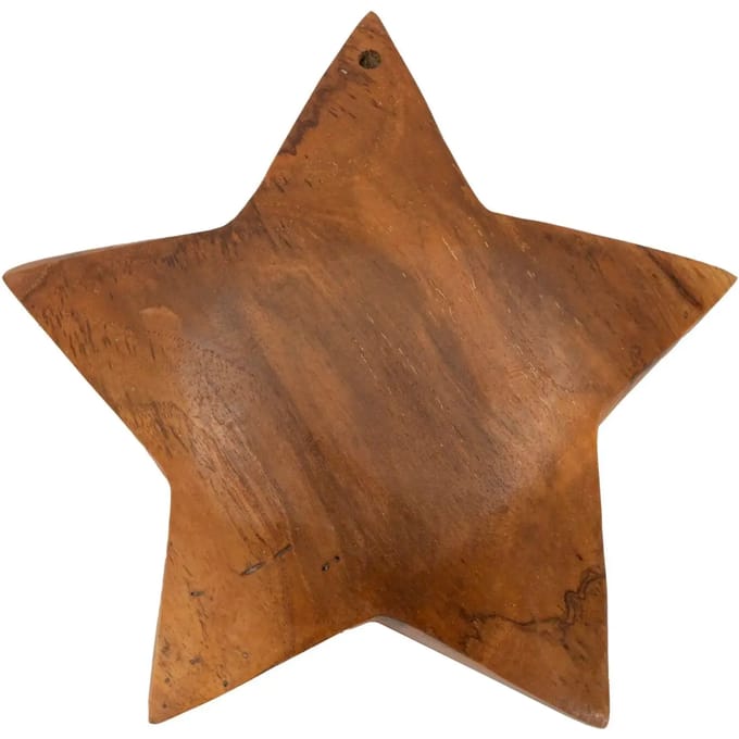 Decoratie Bintang Sculpture Teak Ø 19×5 cm