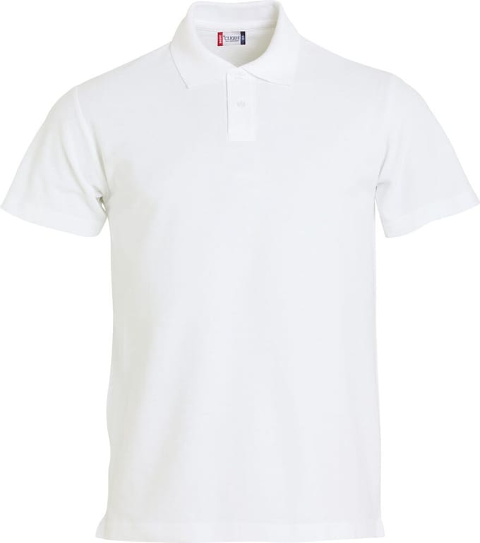 Clique Basic Polo S/S Junior 028232 - Wit - 90-100