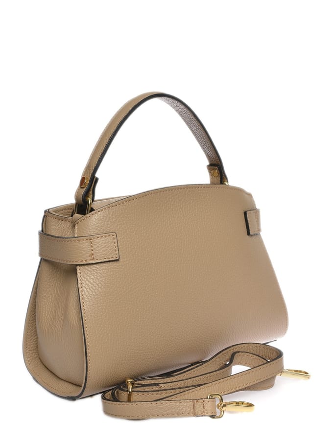 Isabella Rhea Beige Rundleer Tas