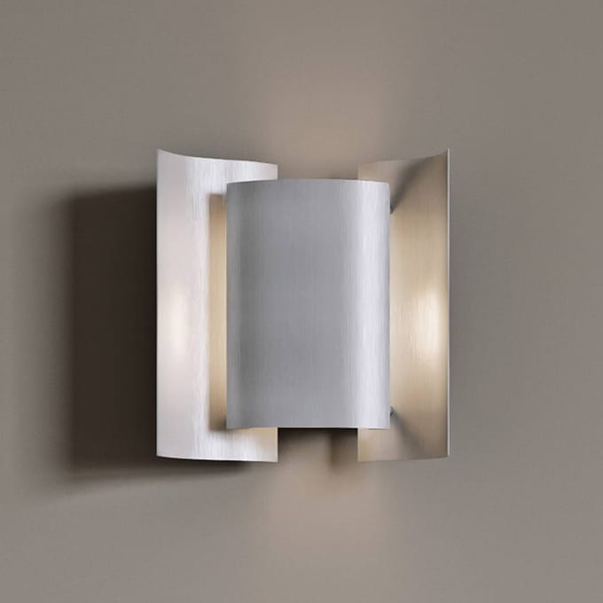 Noordelijke Vlinder Wandlamp Geborsteld Aluminium
