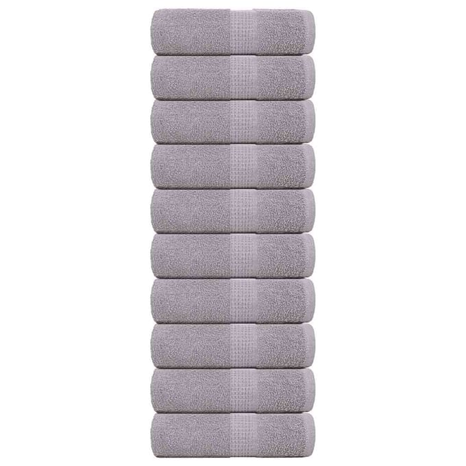 vidaXL - Washandjes - FROGN - 10 - st - 30x30 - cm - 360 - g/m² - grijs
