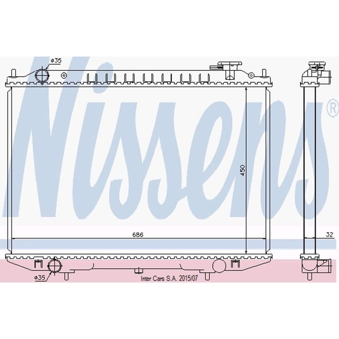 Radiator, motorkoeling NISSENS 68721