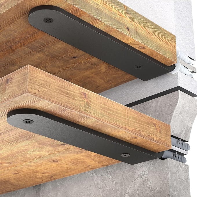 Dailygoods- Plankdragers Zwart - Wandplank Beugel - Stevige Metalen
