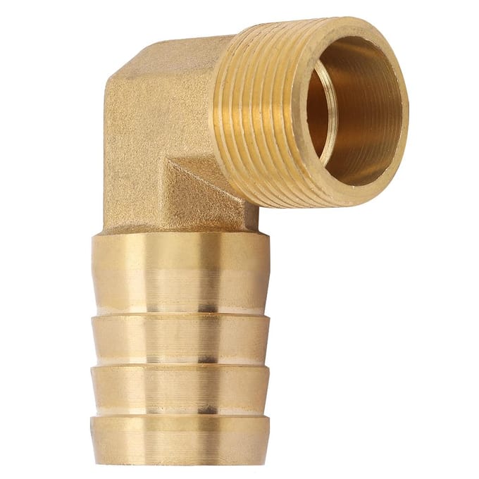 1 stuks 34  Mannelijke Draad Messing Elleboog Barb Koppeling Connector Slangfitting (25 mm)