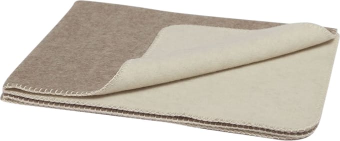 Yumeko merinowollen deken beige melange 150x220