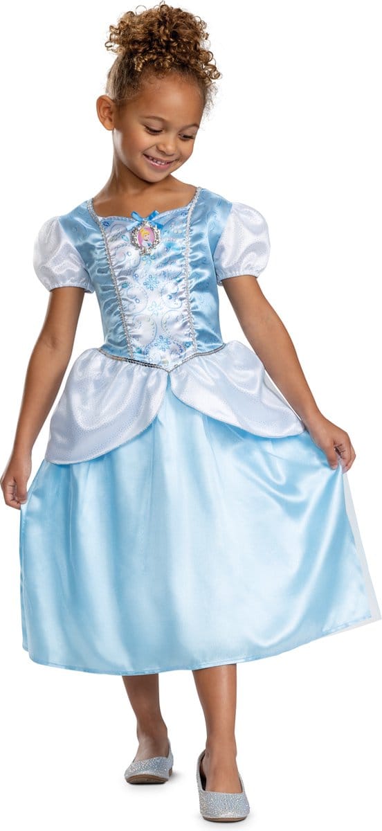 DISNEY Prinses - CINDERELLA, Cinderella jurk Classic, Maat S (5 - 6 jaar), Meisjes