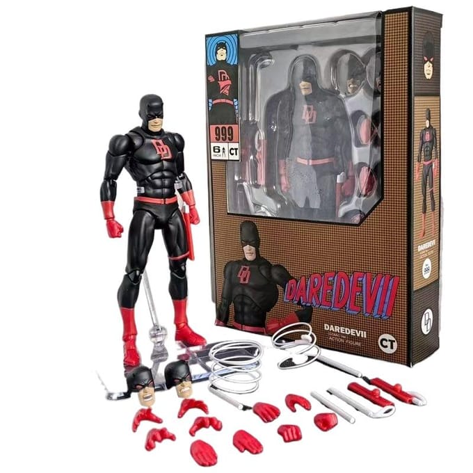 Anime Mafex 223 Comic Versie Daredevil Zwart Gearticuleerde Actiefiguren Verzamelaar Model Beeldje Speelgoed Bureauornament Jongens Cadeaus zwart