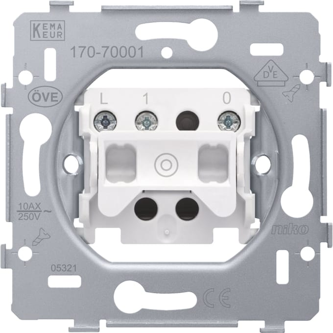Geen Drukknop Basis Met 3 Aansluitingen 10A 250V - 170-70001