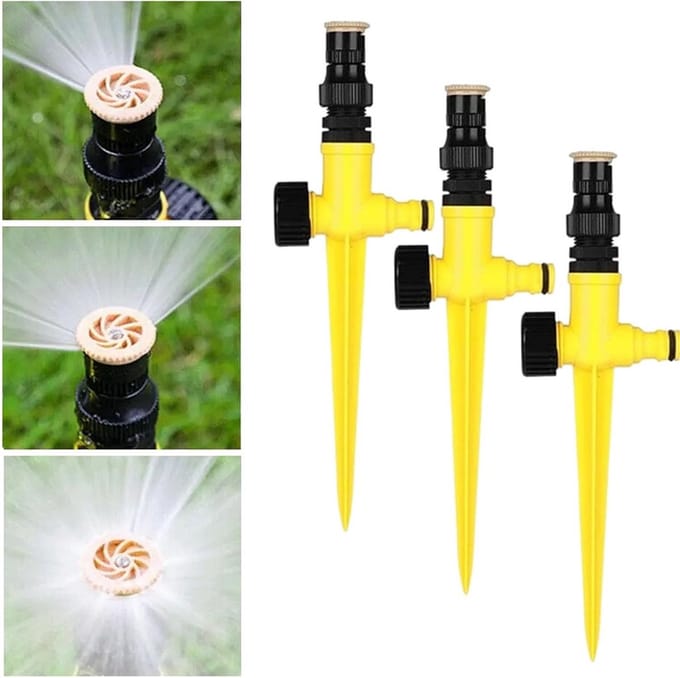 Tuinsproeier Set - Water Sproeier - Gazon Beregenen - 360 Graden Rotatie - 3 Stuks
