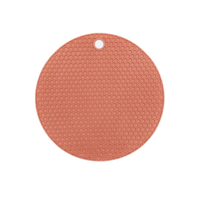 Ronde Placemat Rubber Vrij van Giftige Stoffen Anti-Slip Hittebestendig Wasbaar Tafelisolatiepad voor Kop brown