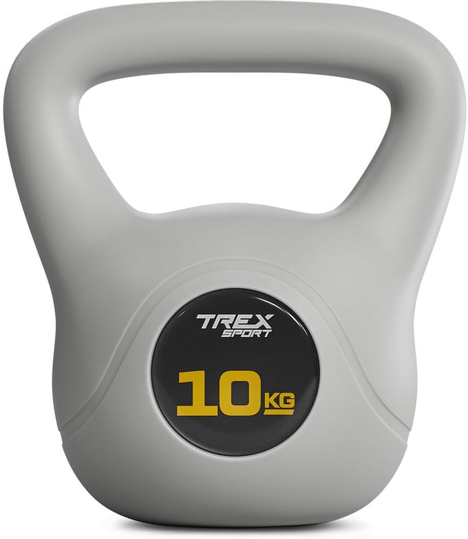 Trex Sport TX-010CKB - Kettlebell - Vinyl trainingsgewicht - 10 kg - Met brede handgreep